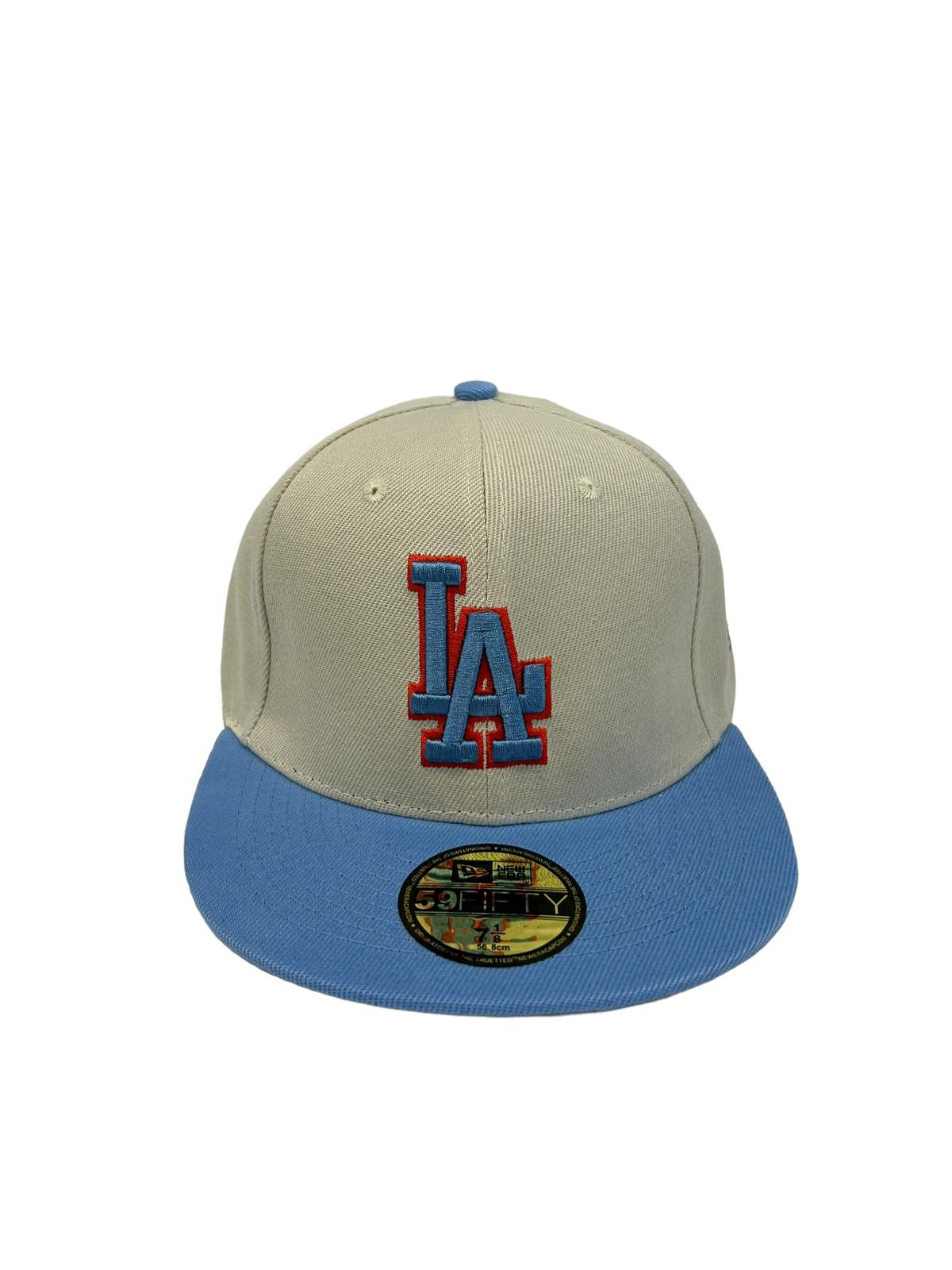 Los Angeles Dodgers South Korean Flag Side Patch New Era 59Fifty Fitted - Chrome White / Royal