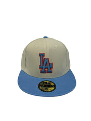 Los Angeles Dodgers South Korean Flag Side Patch New Era 59Fifty Fitted - Chrome White / Royal