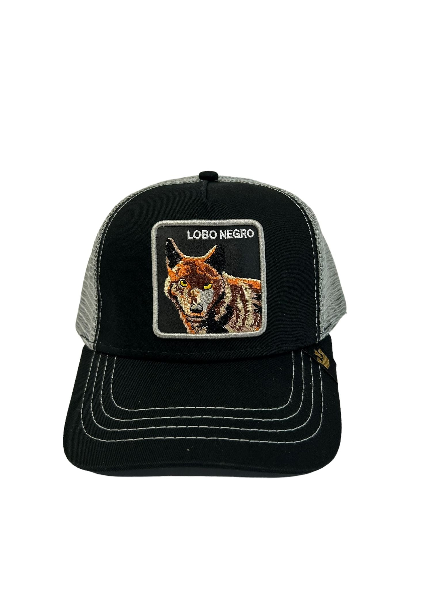 Goorin Bros Animal Farm Trucker Baseball Snapback Hat Cap Lobo Negro Black Wolf