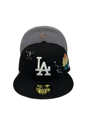 La Dodgers New Era Black Neon 59FIFTY Fitted Hat Snapback