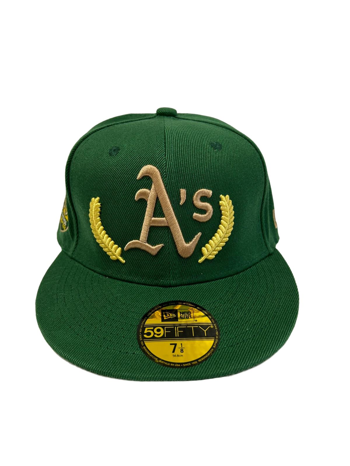 Original Men's Oakland Athletics New Era Green Cooperstown Collection Sure Shot Captain Cap, Fitted Hat