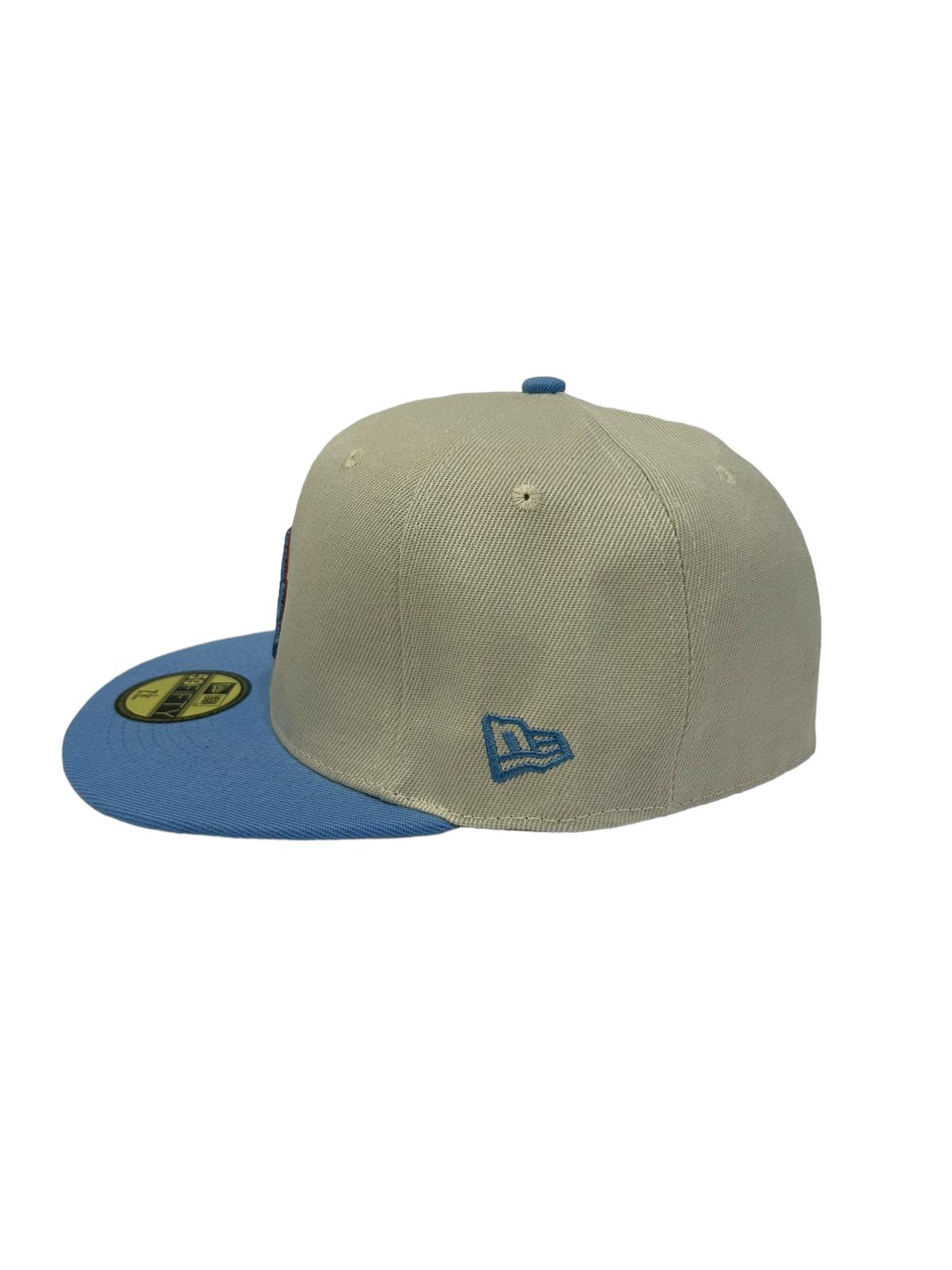 Los Angeles Dodgers South Korean Flag Side Patch New Era 59Fifty Fitted - Chrome White / Royal